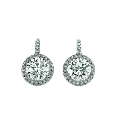 Limited edition solitaire halo earrings