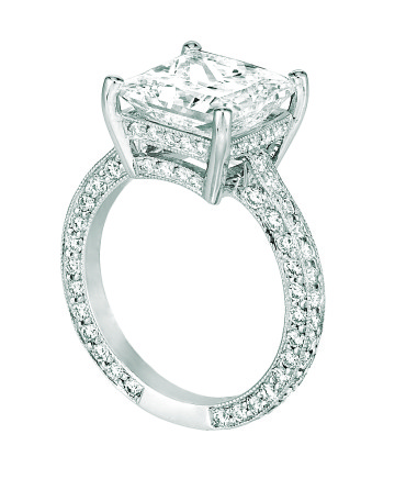 Princess cut engagement ring