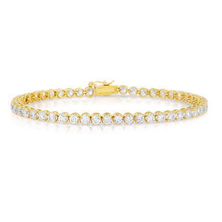 Yellow-gold-Tennis-bracelet-with-round-diamonds